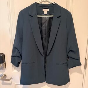 Women’s Dark Teal 3/4 Sleeve Blazer Jacket
